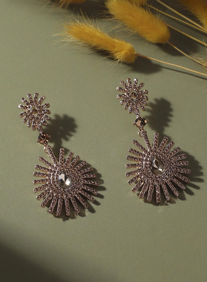 SOHI Maxi Crystal Artificial Drop Earring Jewellery - Image 5