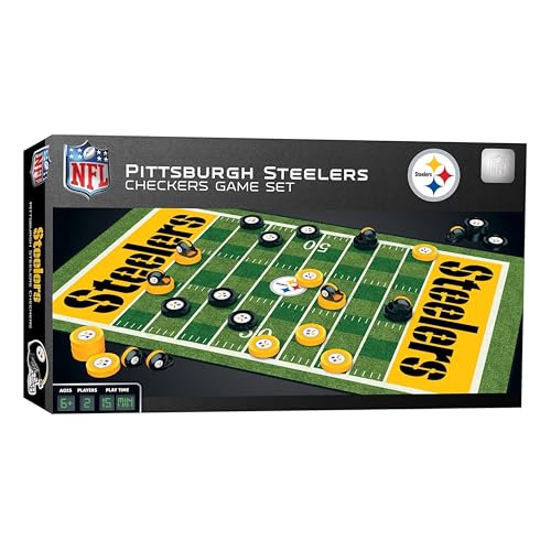 MasterPieces Family Game NFL Pittsburgh Steelers Checkers Officially Licensed Board Game for Kids Adults - Image 1