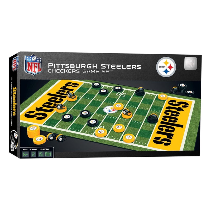 MasterPieces Family Game NFL Pittsburgh Steelers Checkers Officially Licensed Board Game for Kids Adults - Image 2