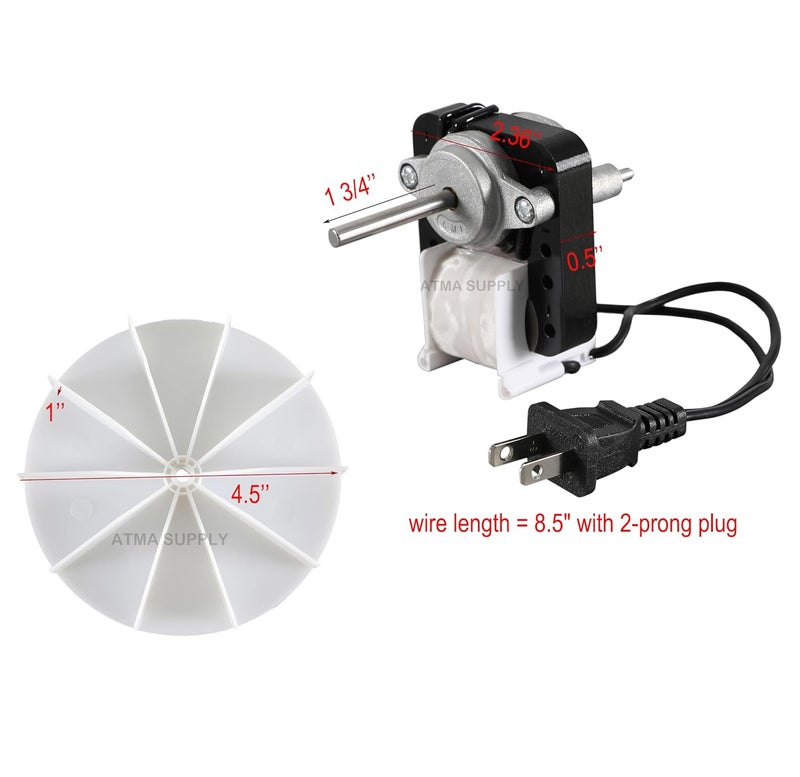 ATMA SUPPLY Universal Bathroom Vent Fan Motor Replacement Electric Motors Kit SM550 Compatible with Nutone Broan 50 CFM120V Replace C01575 65100 EM550 EM750 - Image 2