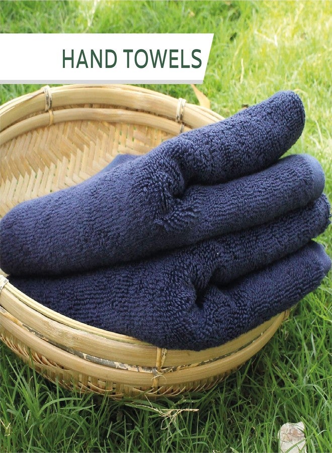 HEELIUM Bamboo Hand Towel | Ultra Absorbent & Anti-Bacterial | 3X Softer Than Cotton Towels | 65 X 40 cm - 600 GSM | Pack of 2 - Blue - Image 5