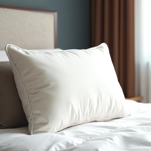 MAXNAP Mischief Comfort Pillow with White Beading | Soft & Fluffy Microfiber Fill | Elegant Design with Gentle Support | Standard 24 x 16 Inch | Pack of 1 - Image 1