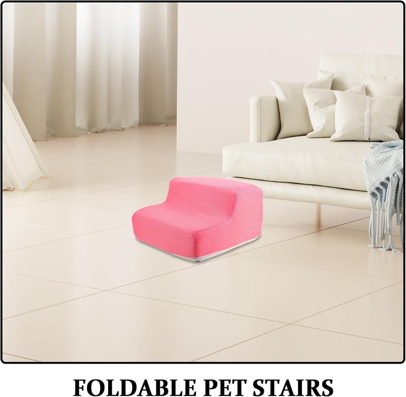 1632-step Dog Stairs for Bed Couch Sofa, 7. 1" H Low Profile Pet Steps for Small Dogs Cats Puppy Kitten, Non-Slip Indoor Climbing Ramp for Senior Pets & Seniors - Image 4