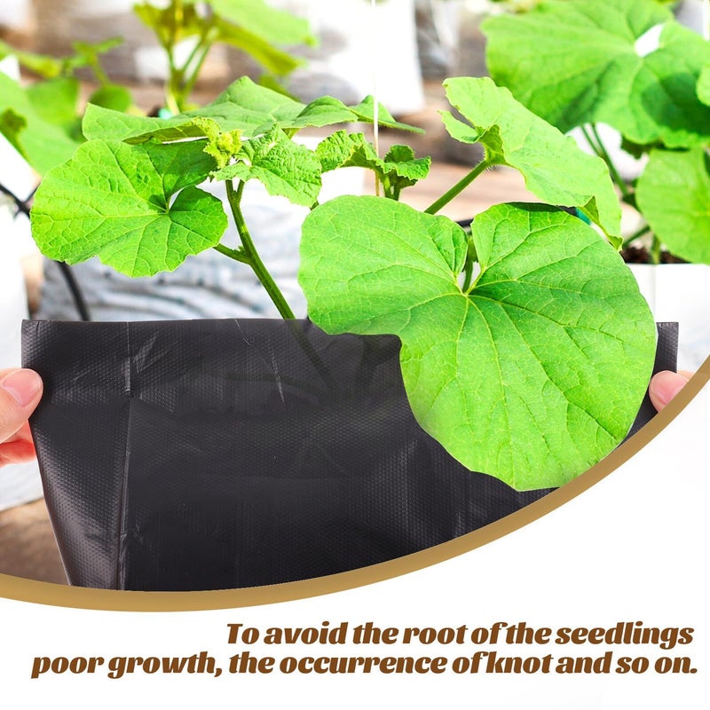 100pcs Nursery Bags for Seedlings 30x31cm Portable Planting Pouches Gardening Grow Bags - Image 4