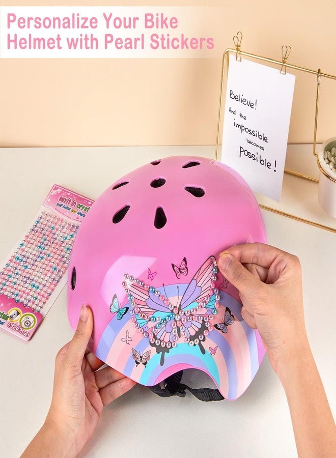 Lemmeko Kids Bike Helmet Adjustable Youth Toddler Helmet with DIY Stickers for Girls Age 3-5-8-14 Years for Bicycle Scooter Skateboard Roller Skating - Image 5