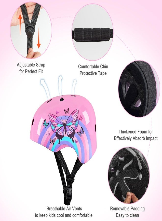 Lemmeko Kids Bike Helmet Adjustable Youth Toddler Helmet with DIY Stickers for Girls Age 3-5-8-14 Years for Bicycle Scooter Skateboard Roller Skating - Image 4