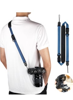 Excefore For JJC Camera Quick Shoulder Strap, Adjustable Camera Neck Belt Strap with Quick Release Plate, Anti-slip Camera Sling Strap, Suitable for Canon Sony Nikon Fuji Mirrorless Cameras (Blue)  - Image 1
