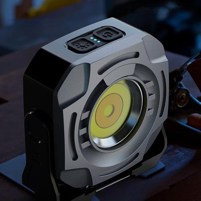 مصباح عمل مغناطيسي رمادي 2400 لومن، مصباح فحص LED دوار 360 درجة، كشاف فيضان محمول - Image 3