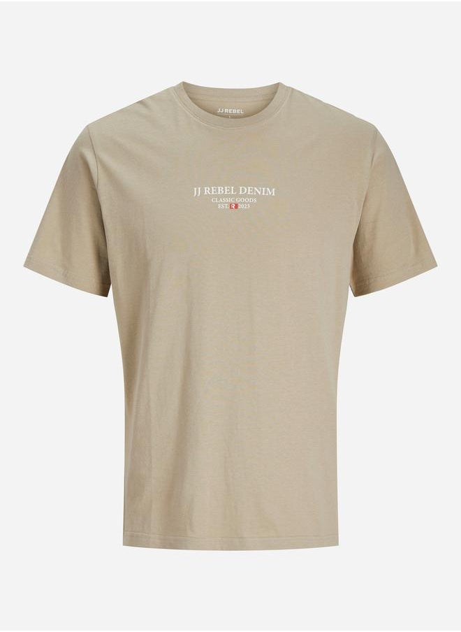 JJ Rebel by Jack & Jones Slogan Print Round Neck T-Shirt  - Image 1