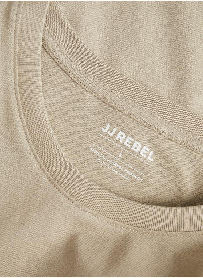 JJ Rebel by Jack & Jones Slogan Print Round Neck T-Shirt  - Image 3