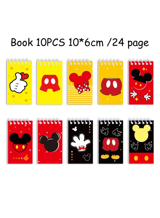 Animated Illustration Theme Pattern Notebook Spiral Notebook High-Value Mini Notebook of the Week Birthday Gift Plan Set of 10