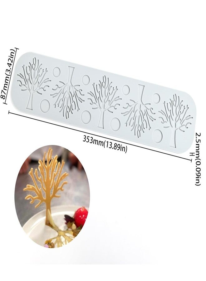mostsom Silicone Fondant Mold Cake Molds - 3D Tree Lace Mat for Valentine's Day DIY Baking, Easy Use Candy Mould for Polymer Clay, Sugar Craft Cupcake Decorating (G_ Tree) - Image 3