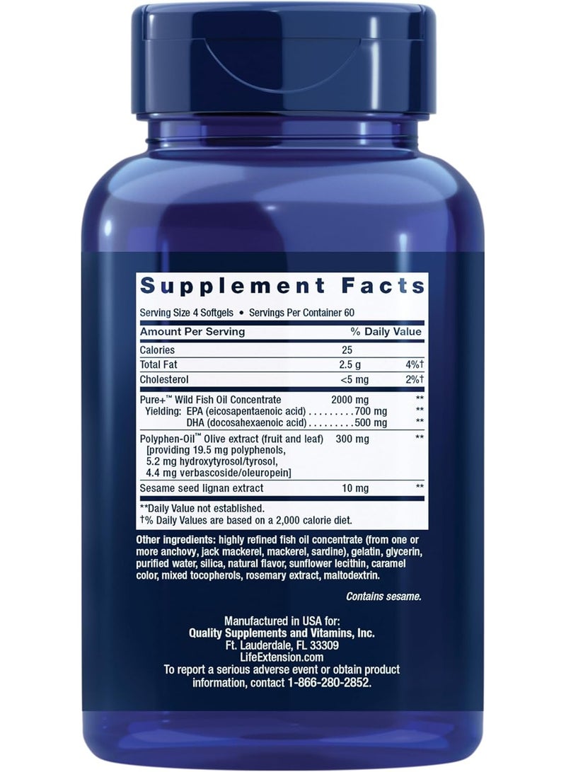 Life Extension Super Omega-3, 240 Softgels | Omega-3 Fish Oil with EPA & DHA | General Wellness & Heart Support - Image 2