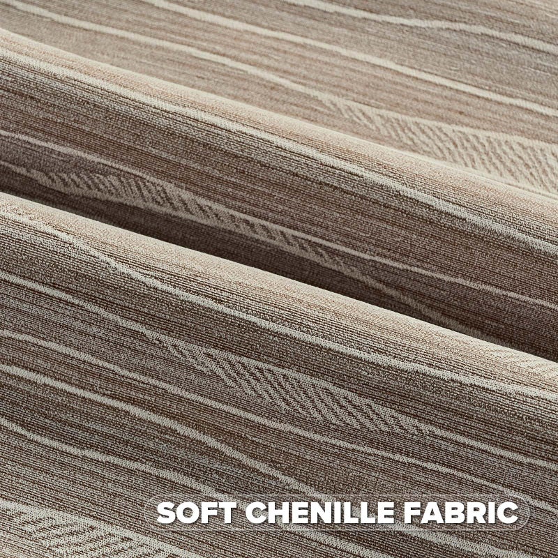 FUTEI Dyeing Brown Chenille Throw Pillow Covers 18x18 Inch Set of 2,Soft Line Textured Cushion Cases,Modern Home Decor for Couch Living Room - Image 2