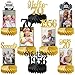 Eucutur 8Pcs 70th Birthday Decorations Honeycomb Centerpieces for Women Men Black Gold Vintage 1956 70th Bday Photo Table Centerpieces Party Supplies Glitter Cheers to 70 Year Old Bday Table Topper - Image 3