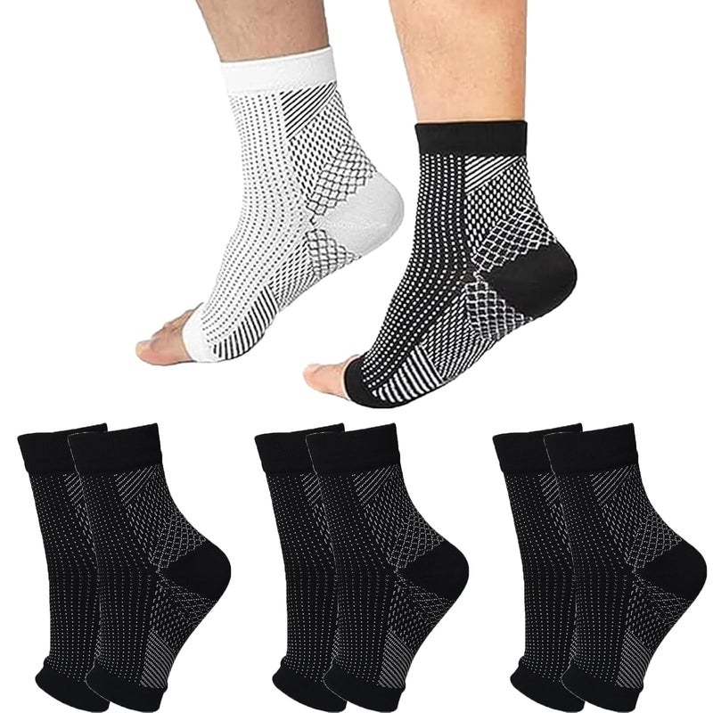klarako Stunor - Dr.Neuropathy Socks,Foot Compression Sleeve for Pain,Ankle Brace Socks Compression Socks,Neuropathy Compression Socks,Relieve Foot Pain, Sore Feet (Black,XL) - Image 1