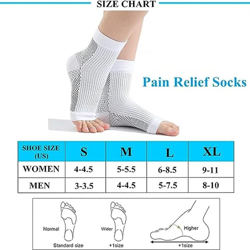 klarako Stunor - Dr.Neuropathy Socks,Foot Compression Sleeve for Pain,Ankle Brace Socks Compression Socks,Neuropathy Compression Socks,Relieve Foot Pain, Sore Feet (Black,XL) - Image 4