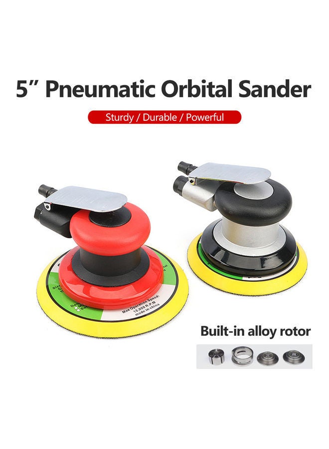 NIBEMINENT Pneumatic Orbital Sander Yellow/Black/Silver - Image 4