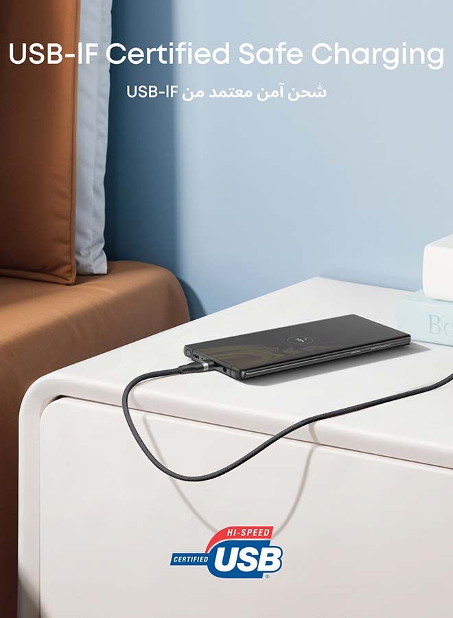 Car Carplay USB to USB C Cable for iPhone17/16, Upcycled Braided USB A to USB C Car Charger Cord for Samsung Note20 and More (USB 2.0, 3FT) - Image 5