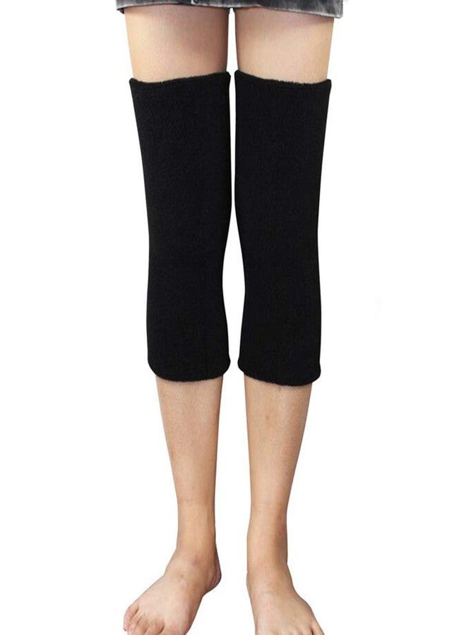 QUUPY 1 Pair Women Men Elastic Knee Brace Leg Knee Warmers Sleeve Winter Thermal Soft Knee Pad Support for Joint Pain Arthritis Pain Relief - Image 3