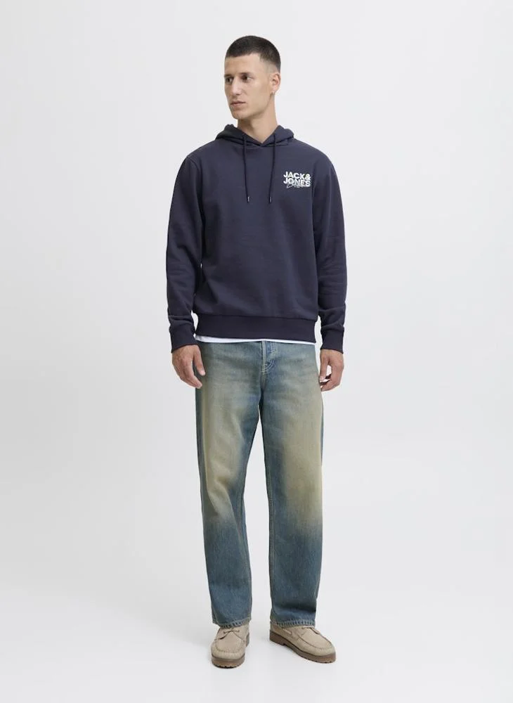 JACK & JONES  Logo Pullover Hoodie for Men | Best Price UAE