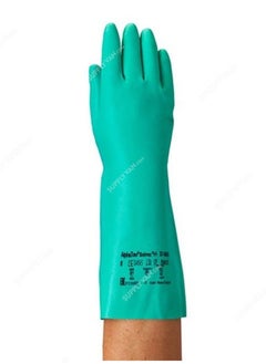Ansell Ansell Nitrile Coated Gloves, 37-185, AlphaTec Solvex, 380MM Length, Size10, Green  - Image 2