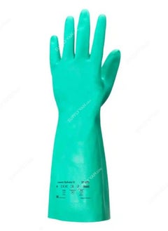 Ansell Ansell Nitrile Coated Gloves, 37-185, AlphaTec Solvex, 380MM Length, Size10, Green  - Image 1