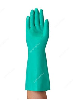 Ansell Ansell Nitrile Coated Gloves, 37-185, AlphaTec Solvex, 380MM Length, Size10, Green  - Image 4