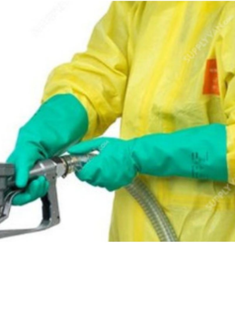 Ansell - Ansell Nitrile Coated Gloves, 37-185, AlphaTec Solvex, 380MM Length, Size10, Green - Image 1