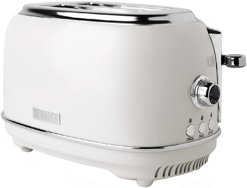 Haden Heritage White Toaster 2 Slice - Variable Browning Control - Electric Stainless Steel Toaster - Economy Mode - Reheat, Cancel and Defrost Functions - 1370-1630W - Image 1