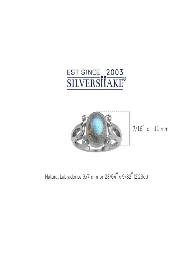 Silvershake Genuine Labradorite 925 Sterling Silver ViCaratorian Inspired Casual Ring Size 7.25 - Image 2
