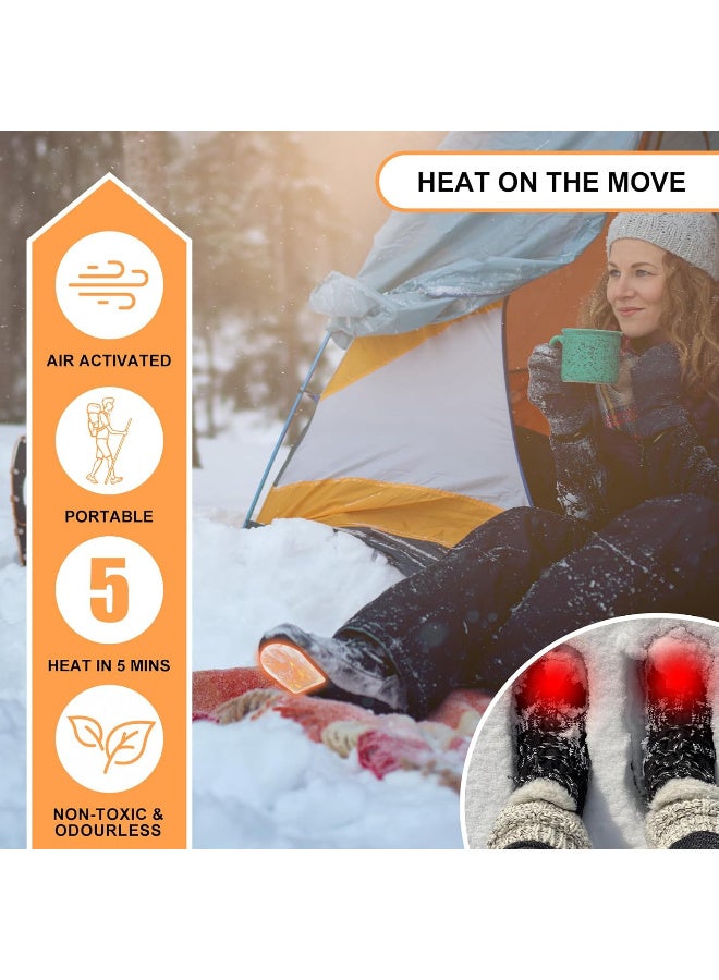 Foot Toe Warmers, Up to 8 Hours of Heat Long Lasting, Hot Insole Feet Warmer, Instant Toe Warmers Disposable Adhesive Air Activated Warmers for Winter Outdoor Activities, 7 Pairs - Image 2