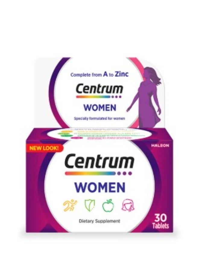 CENTRA فيتامينات متعددة مصممة خصيصًا للنساء، 30 قرصًا - Image 1
