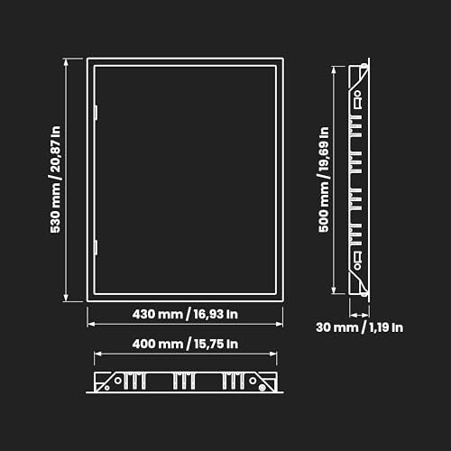 Repa Market 16 x 20 Inch Access Panel for Drywall White Galvanized Steel Wall Hole CoverDoor PanelCover Plates with Latch HeavyDuty Service Hatch for Plumbing Electrical HVAC Access Door - Image 3