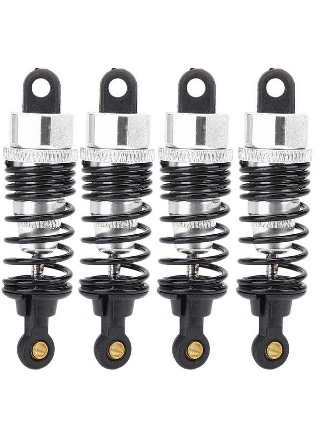 Dilwe Rc Shock Absorber 4Pcs Aluminium Damper With Redesign Compatible With Hsp 1/10 Rc Car Climbing (Silver) - Image 1