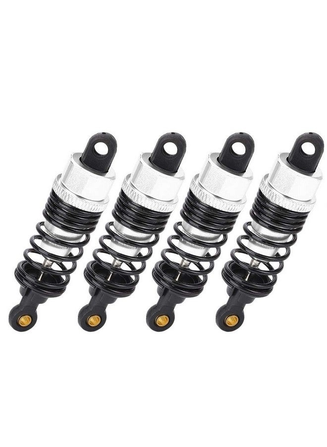Dilwe Rc Shock Absorber 4Pcs Aluminium Damper With Redesign Compatible With Hsp 1/10 Rc Car Climbing (Silver) - Image 2