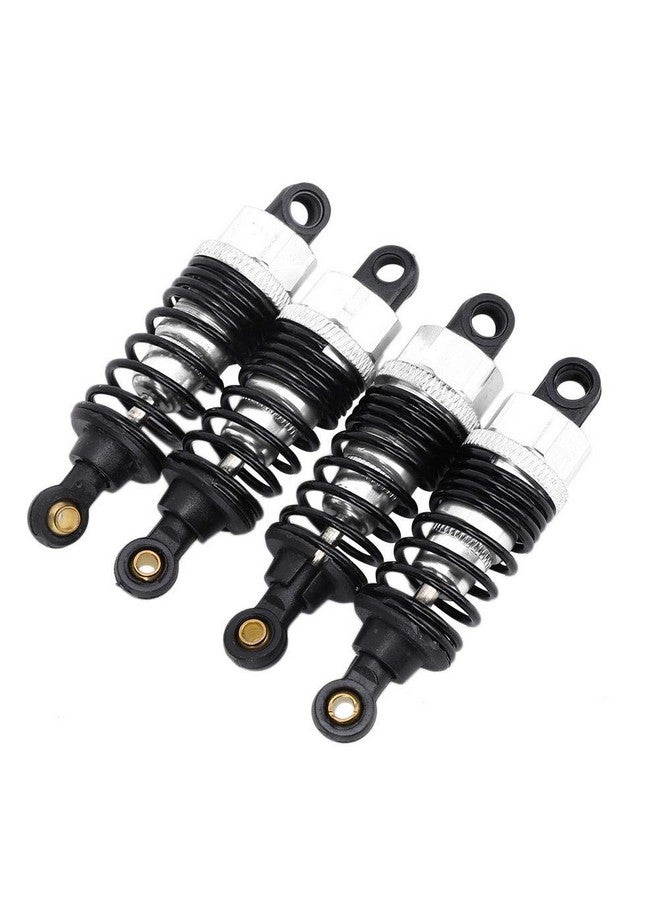 Dilwe Rc Shock Absorber 4Pcs Aluminium Damper With Redesign Compatible With Hsp 1/10 Rc Car Climbing (Silver) - Image 3