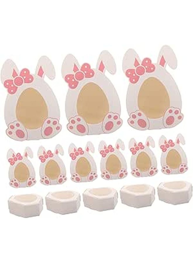 10pcs Easter Bunny Candy Boxes Cute Paper Containers for Party Favors Cookies Treats - Image 1
