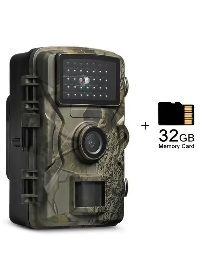 Wildlife Trail Camera 32GB Card 2 Inch Screen PIR Motion Sensor Camouflage Green - Image 1