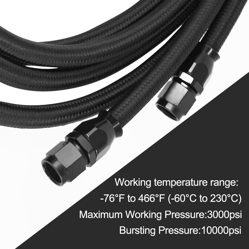 CULMKARI 6AN PTFE Transmission Cooling Line for 4L60 700R4 TH350 TH400 - 7 Ft Long Hose with Fittings - Image 4