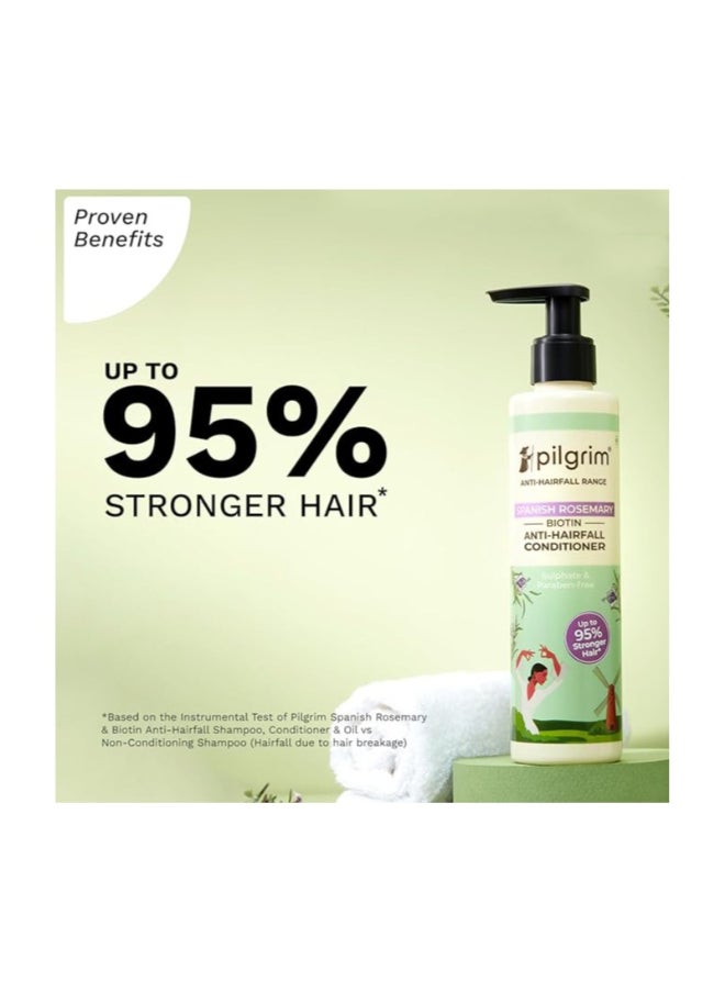 PILGRIM Spanish Rosemary And Biotin Anti Hairfall Conditioner for Reducing Hair Loss And Breakage  Upto 95% stronger hairs  Suitable for all hair types  For Men And Women 200ml  - Image 3
