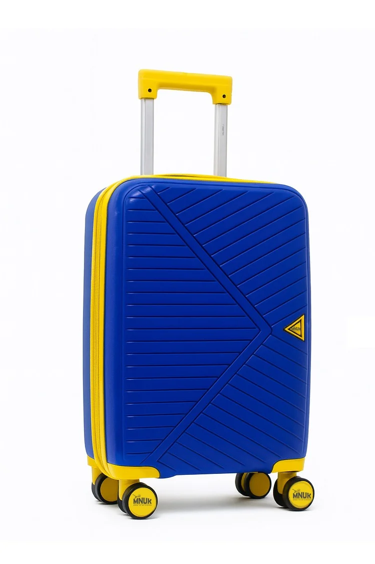 MNUK VIATOR PREMIE 20inch Luggage| Polypropylene (PP) Hardside Luggage Trolley|Double 360Â° 4 Wheeler & Anti-theft Zipper| Cabin-20 Inch |Blue