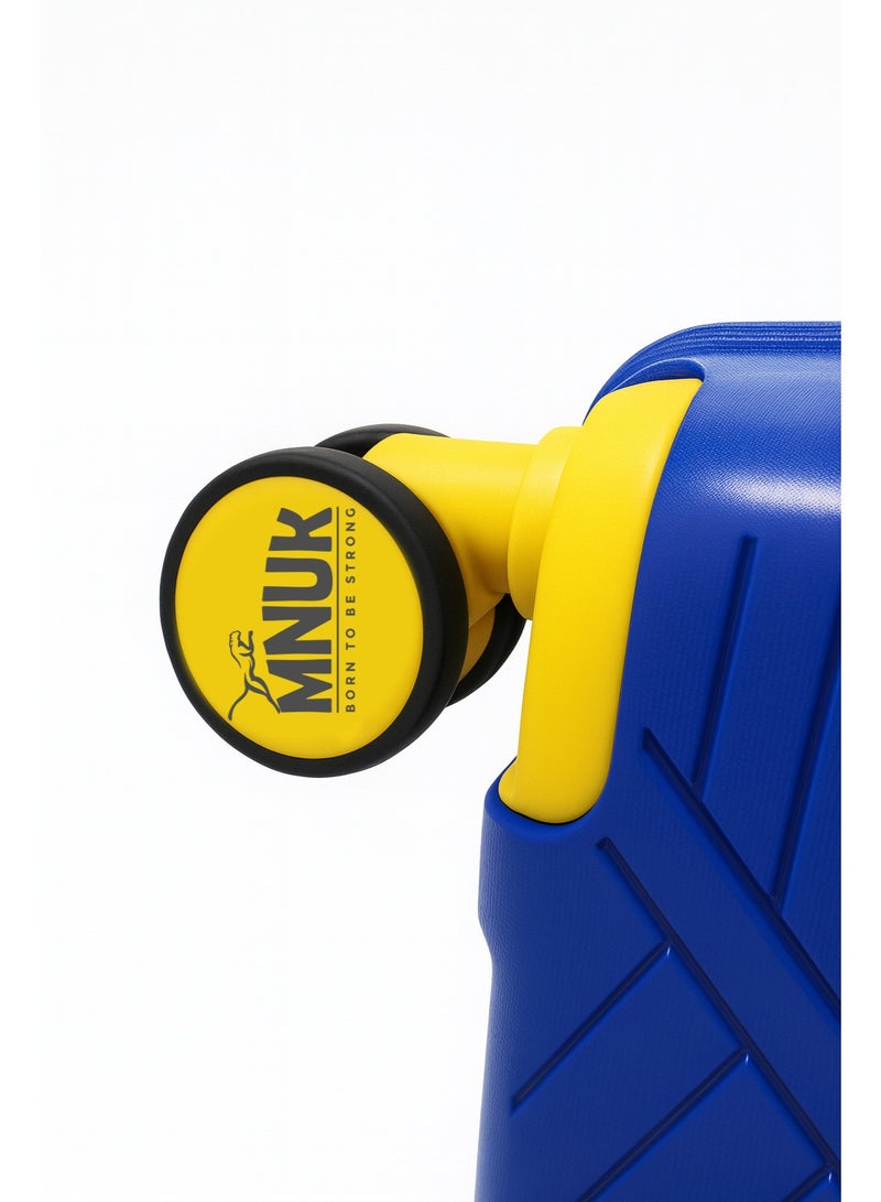 MNUK VIATOR PREMIE 20inch Luggage| Polypropylene (PP) Hardside Luggage Trolley|Double 360Â° 4 Wheeler & Anti-theft Zipper| Cabin-20 Inch |Blue - Image 4