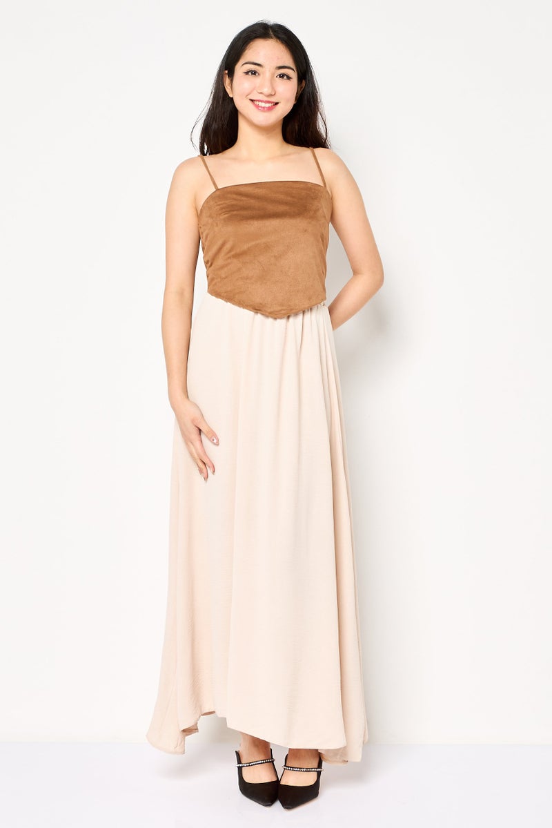 FOREVER 21 Women Square Neck Plain Sleeveless Tank Top, Brown - Image 2