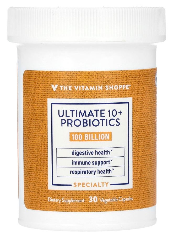 The Vitamin Shoppe Ultimate 10+ Probiotics 100 Billion CFU 30 Vegetable Capsules 