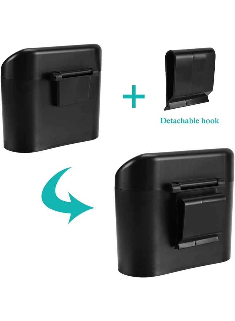 تشو داي سلة مهملات السيارة مع غطاء، منظم قمامة صغير للسيارة مع 12 كيس قمامة بلاستيكي - Image 4