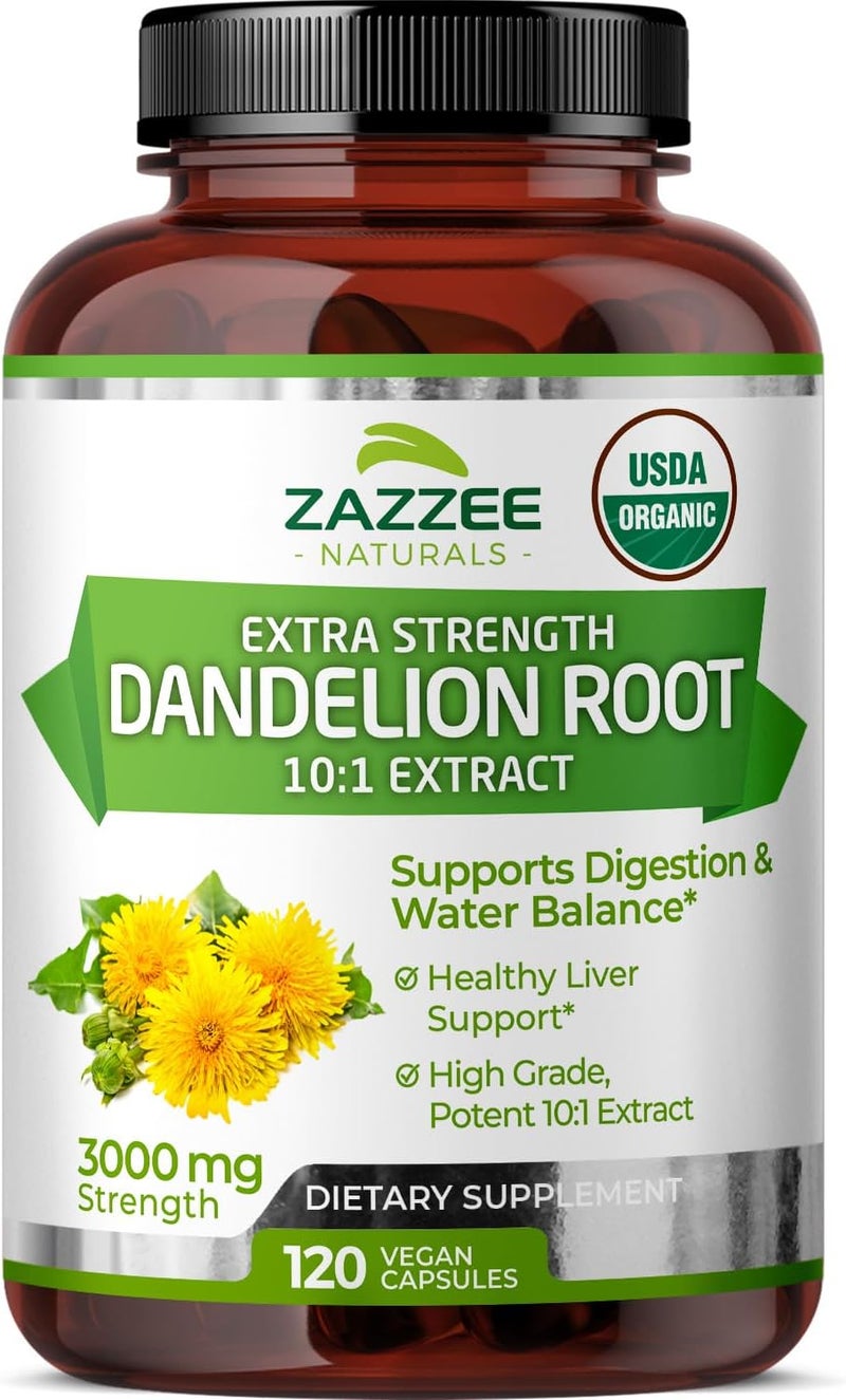 كبسولات جذر الهندباء بقوة إضافية للبالغين