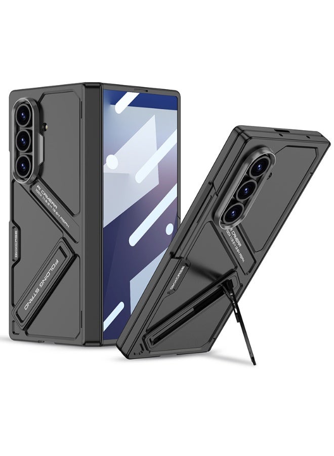 general Suitable for Samsung Z Fold 7 mobile phone case, magnetic hinge, all-inclusive shell, niche, advanced sense shell, film integrated bracket - Image 1