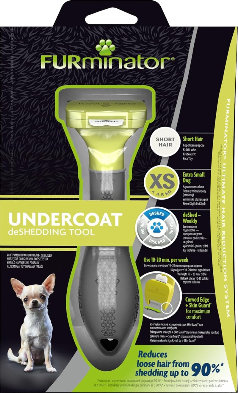 FURminator Undercoat DeShedding Tool for Short Hair Dogs Xsmall