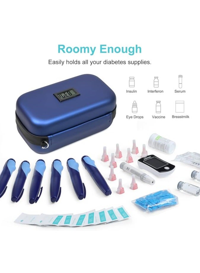 24 Hour Insulin Cooler, Travel Case, Medication Diabetes Cooler, Travel with Thermometer, Temperature Display, Refrigerated Medicine, Tissue Bag, with 2 Ice Packs - Image 5